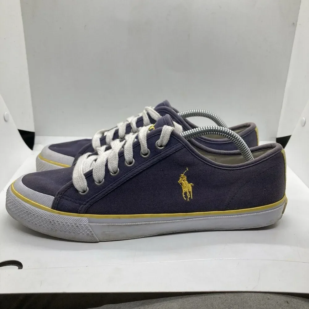 Polo Ralph Lauren Cantor Low Canvas Shoe Mens size 9.5 Navy Blue Chancery